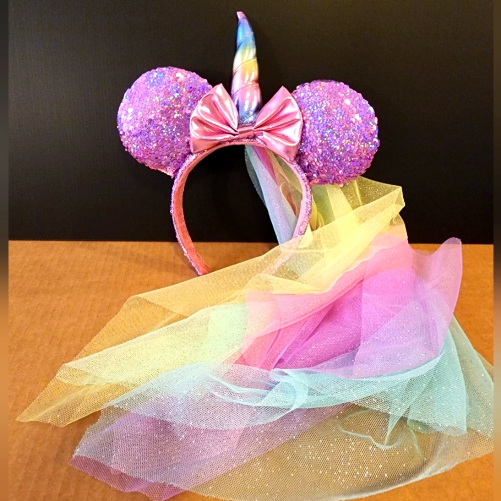 Minnie Mouse Unicorn Sequined Ear Headband
